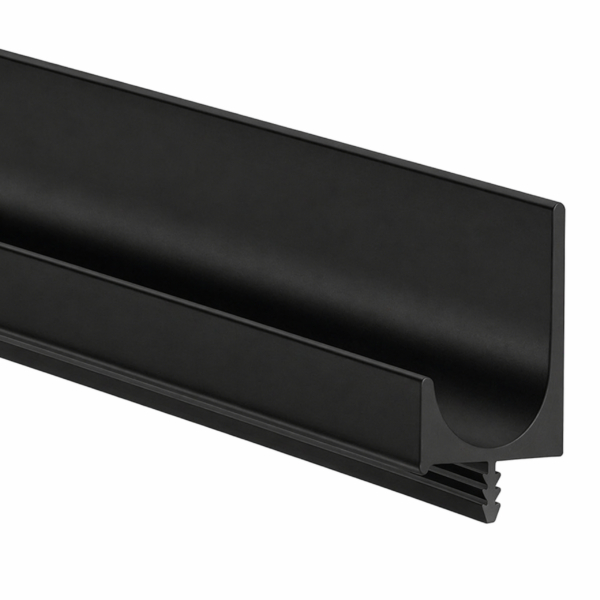 Sleek AL Profile J Type Matt Black Finish