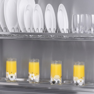 Glass and Plate Rack With Tray