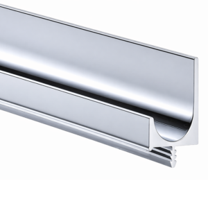 Sleek AL Profile J Type Chrome Finish